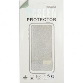 Colant sticker model carbon argintiu Silver iphone 5/5S + folie protectie ecran