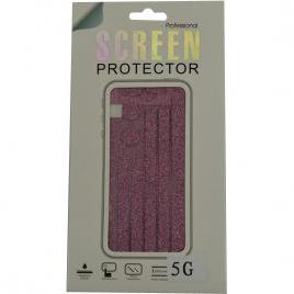 Colant sticker model carbon roz iphone 5/5S + folie protectie ecran