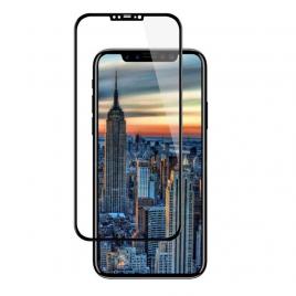 Folie iPhone X / XS din sticla curbata 5D (acopera tot ecranul Full Cover) Neagra (Rebnik)