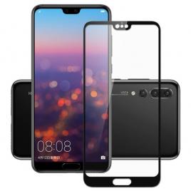 Folie sticla curbata Huawei P20 pentru tot ecranul (Full Cover) curbata 3D Neagra