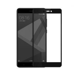 Folie sticla curbata Xiaomi Redmi 4X pentru tot ecranul (Full Cover) curbata 3D Neagra