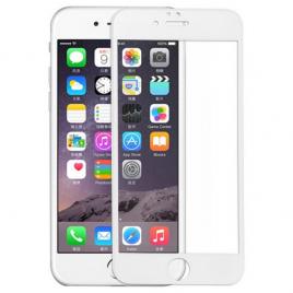 Folie sticla protectie ecran Full Face margini albe pentru Apple iPhone 6 6S