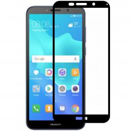 Folie sticla securizata Full Cover Full Glue pentru Huawei Y5 (2018) Negru