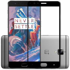 Folie sticla securizata Full Cover Full Glue pentru OnePlus 3 Negru