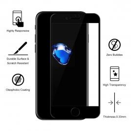 Folie sticla securizata Full Cover Full Glue pentru iPhone 6 / 6S Negru