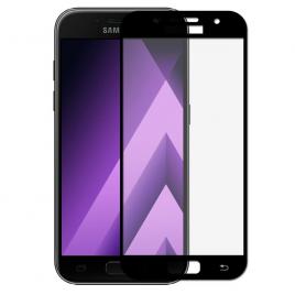 Folie din sticla 3D securizata pentru Samsung Galaxy A3 2017 Full Glue Full Screen Negru