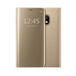 Husa Flip clear Samsung Galaxy J3 2017 Gold