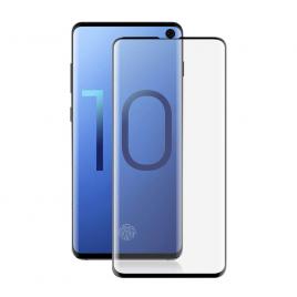 Folie sticla full size cu adeziv doar pe margine EuroCELL pentru Samsung Galaxy S10 negru