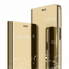 Husa Protectie Toc Flip Cover Clear View Mirror Samsung Galaxy S8 Plus Auriu