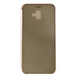 Husa carte clear view Samsung J6 plus Gold