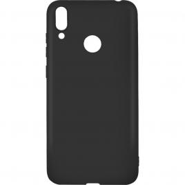 Husa de protectie Lemontti Silky Silicon pentru Huawei Y7 2019 Black