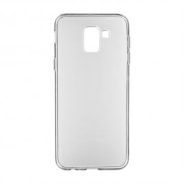 Husa de silicon ultrasubtire EuroCELL pentru Samsung Galaxy J6 Plus 2018 alb transparent