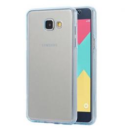 Capac de protectie Full TPU 360° (fata + spate) pentru Samsung Galaxy A5 (2017) / A520 albastru transparent