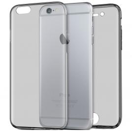 Husa Full TPU 360? (fata + spate) ultra-slim 0.3 mm pentru Apple iPhone 6 Plus / 6S Plus Gri Transparent