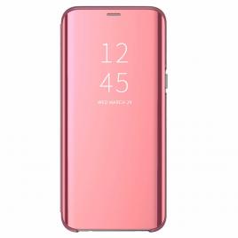 Husa Protectie Toc Flip Cover Clear View Mirror Samsung Galaxy A30 Roz