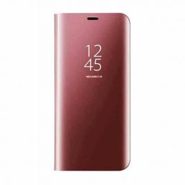 Husa Samsung Galaxy A50 / A30s - Flip Mirror tip Carte Capac translucid Rose