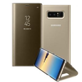 Husa Samsung Galaxy J6+ ( J6 Plus) 2018 Clear View Flip Mirror Stand Gold