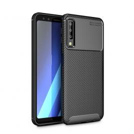 Husa Auto Focus Carbon Pentru Samsung Galaxy A7 2018 A750 - Negru