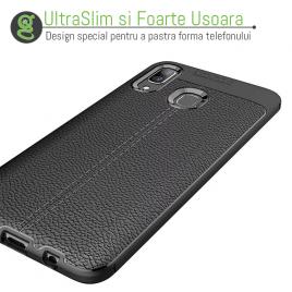 Husa Samsung A40 (A405) - Silicon Slim Focus Gekko Litchi Design - NEAGRA