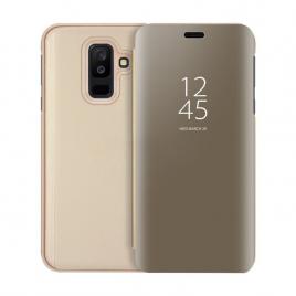 Husa Flip Mirror - Samsung Galaxy A6 Plus (2018) - Auriu
