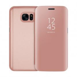 Husa Flip Mirror - Samsung Galaxy S7 Edge - Roz