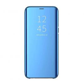 Husa Kickstand Mirror Effect Functie de stand Samsung M20 Blue Clear LCD Screan Cover