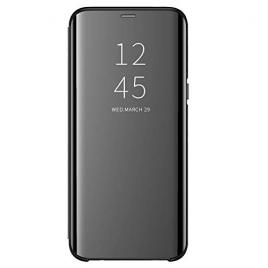 Husa Protectie Toc Flip Cover Clear View Mirror Samsung Galaxy A20 E Negru