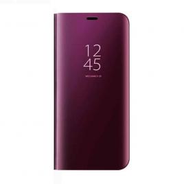 Husa Samsung Galaxy M20 - Flip Mirror tip Carte Capac translucid Purpurie