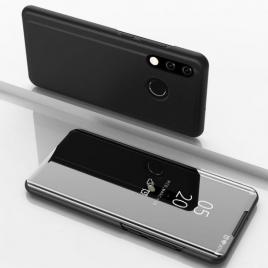 Husa compatibila cu Huawei P30 Lite Clear View Flip Mirror Stand Negru