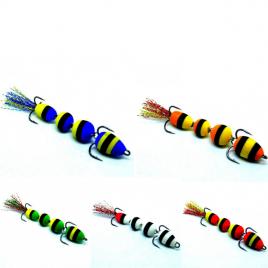 Naluci soft pescuit la salau, stiuca, somn, cu jig articulat, set 5 buc