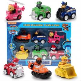 Set 6 vehicule Patrula Catelusilor cu frictiune
