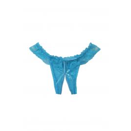 Chiloti dama tanga Dantela albastru aqua M INTL