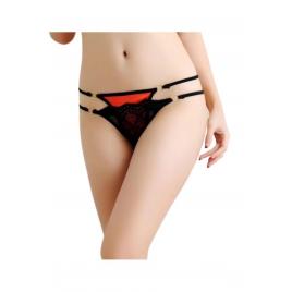 Chiloti dama tanga Satin Rosu S-M INTL dublat