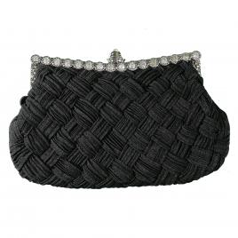Poseta clasic Textil De mana Neagra 22x13x3