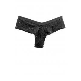 Chiloti dama Tanga Dantela 7201 Negru L INTL