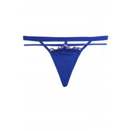 Chiloti sexy dama tanga bumbac Albastru S-M INTL