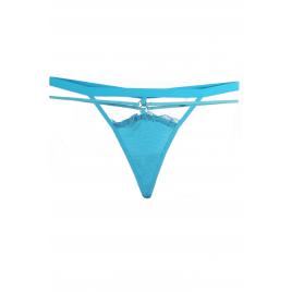 Chiloti sexy dama tanga bumbac Albastru aqua S-M INTL