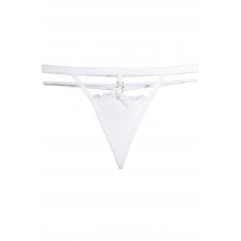 Chiloti sexy dama tanga bumbac alb S-M INTL