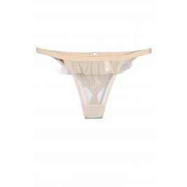 Chiloti sexy dama tanga dantela Bej funda S-M INTL