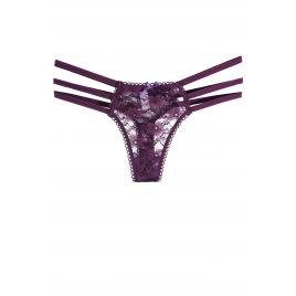 Chiloti sexy dama tanga dantela Mov 3 barete S-M INTL
