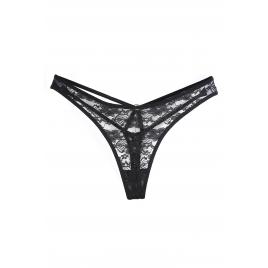 Chiloti sexy dama tanga dantela negru S-M INTL