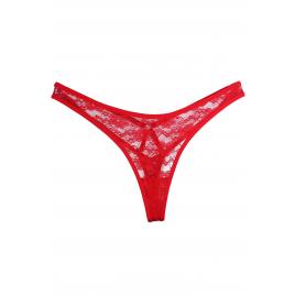 Chiloti sexy dama tanga dantela rosu S-M INTL