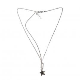 Colier dama Set de 2 lanturi Inox Argintiu Stea 28 cm 12gr