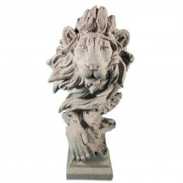 Obiect decorativ statueta arta moderna cap de leu  40 x 20 cm