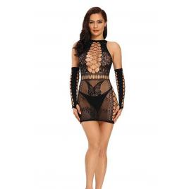 Body Dantela Cu maneci Negru S-M INTL