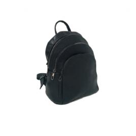 Rucsac, OzzO, Lora, dama, piele naturala, captusit integral interior, 2 buzunare, Negru