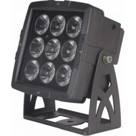 Proiector iluminat arhitectural cu telecomanda IR inclusa IP 65 led 9 x 8 W RGBW / FC de exterior controlabil DMX Proel Italia