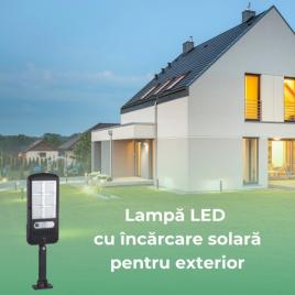 Lampa mini solara LED de exterior,senzor de miscare,3 moduri,rezistenta la apa, BK-120-6COB
