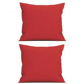 Set 2 perne decorative patrate, 40x40 cm, pentru canapele, plina cu puf mania relax, culoare rosu