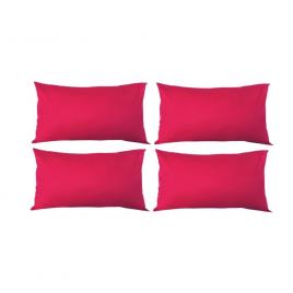 Set 4 perne decorative dreptunghiulare, 50x30 cm, pline cu puf mania relax, culoare rosu